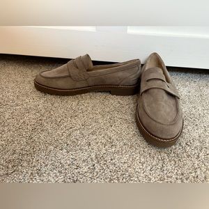 Anne Klein suede loafers. Tan color, size 9.5